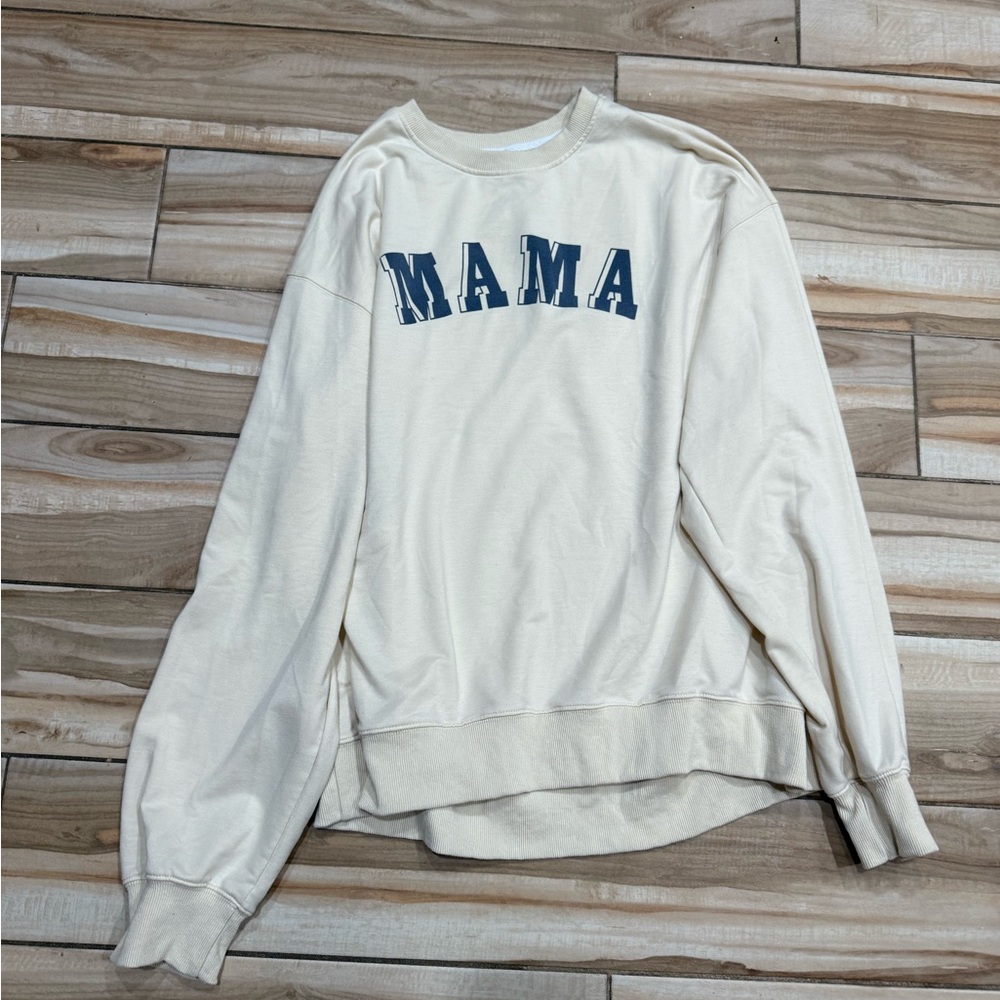 Cream 'MAMA' Women's Sweater